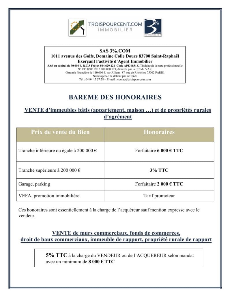 honoraires julien menu mandataire 3%.com